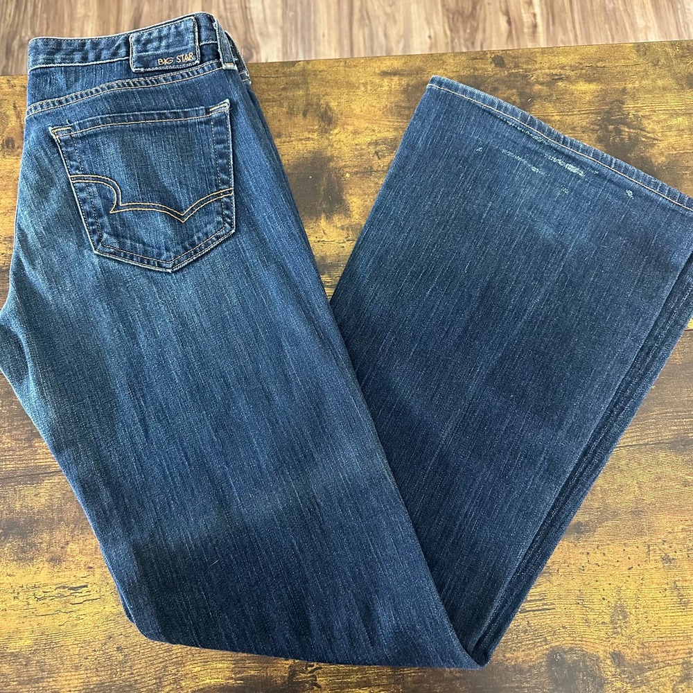 Big Star Honey flare jeans women's size 29R medium wash rodeo western country - Picture 3 of 12